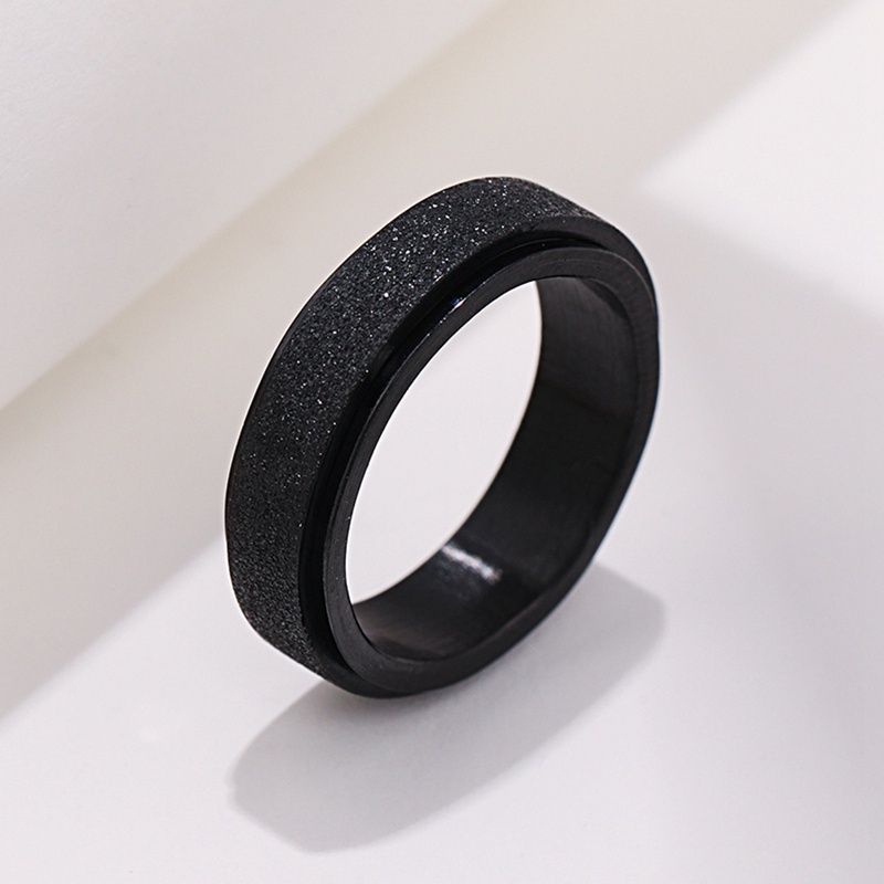 Nhẫn thép không gỉ 6mm màu đơn giản cho cả nam và nữ # 5040