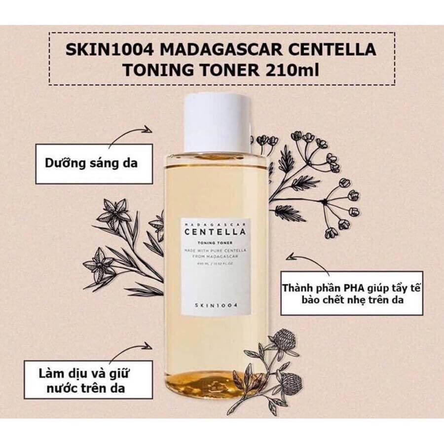 Nước Hoa Hồng Skin1004 Madagascar Centella Toning Toner Rau Má Phục Hồi Và Tái Tạo Da 210ml