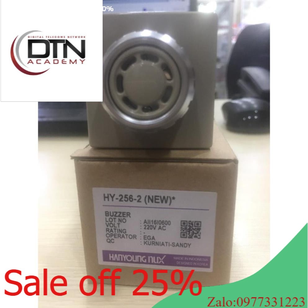 HanYoung Còi báo HY-256(220VAC/24VDC) , phi 25 Hanyoung Nux