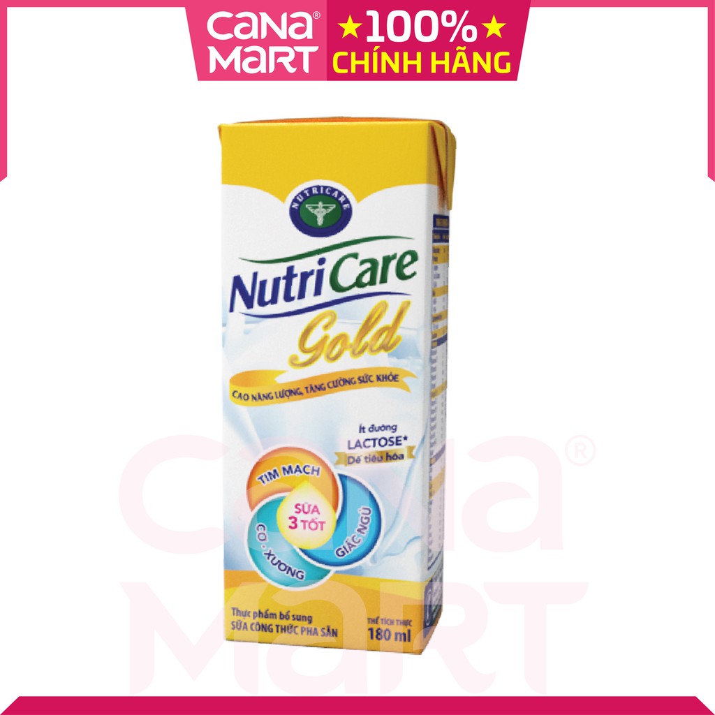 [Mua 10 lốc tặng 2] Sữa nước Nutricare Gold cho người lớn tuổi (180ml)