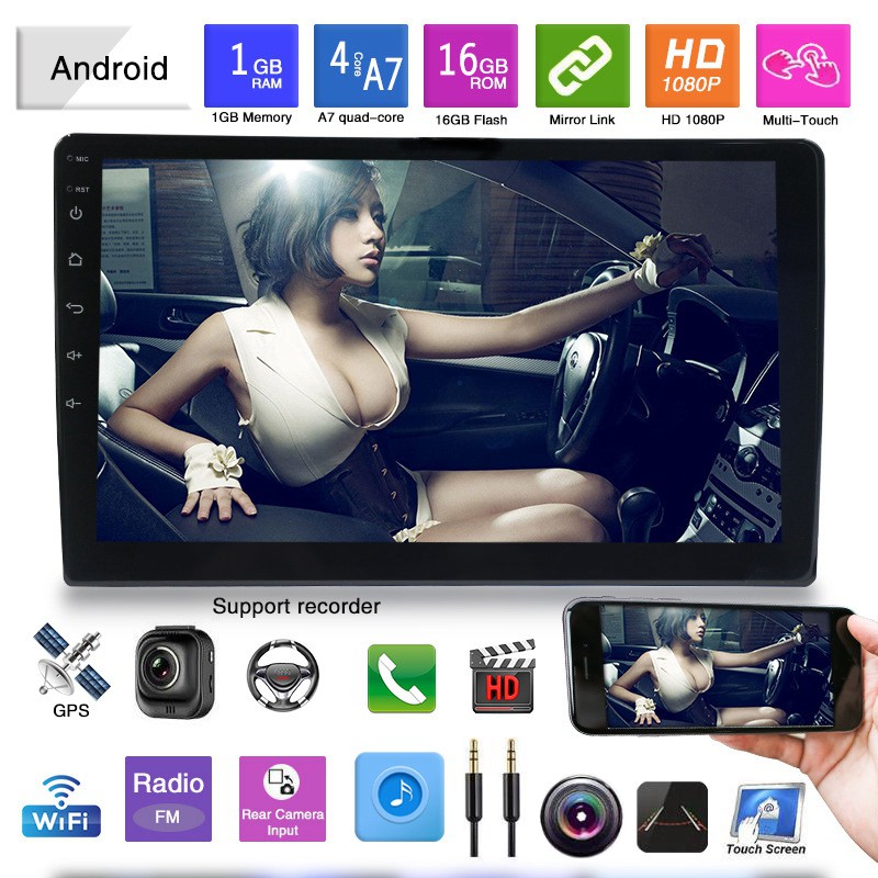 9-Inch Android 8.1 Universal 2Din Car Radio Dvd Player