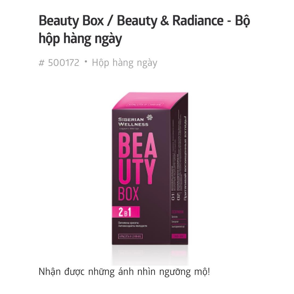 Beauty box - Vitamin của sắc đẹp