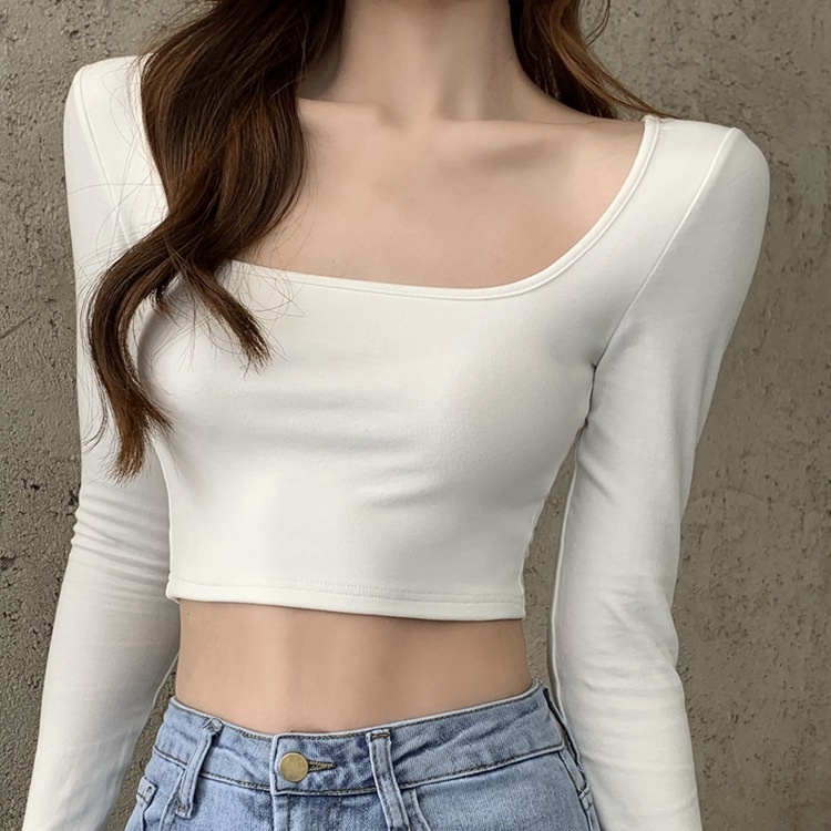 Áo Nữ Tay Dài Cổ Vuông Thời Trang Quyến Rũ