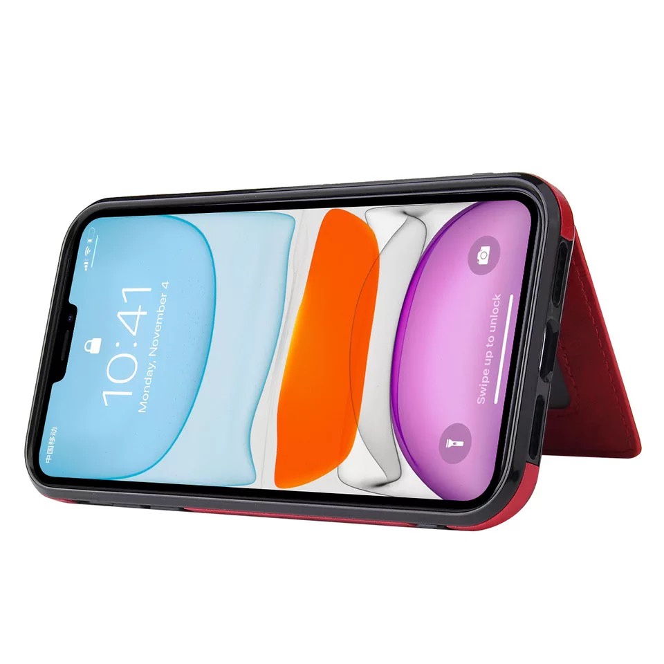 Ốp Lưng Da Ví iPhone 7/8/Plus/X/Xs/Xs Max/11/12/13/Pro/Pro Max/Mini Cao Cấp - OP06