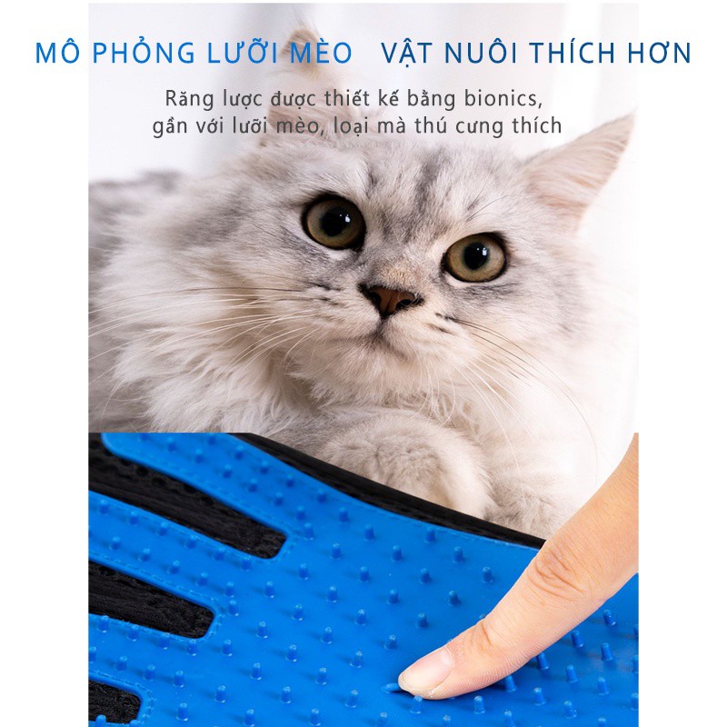Găng Tay Chải Lông, Găng Tay Vải Chải Lông Cho Chó Mèo