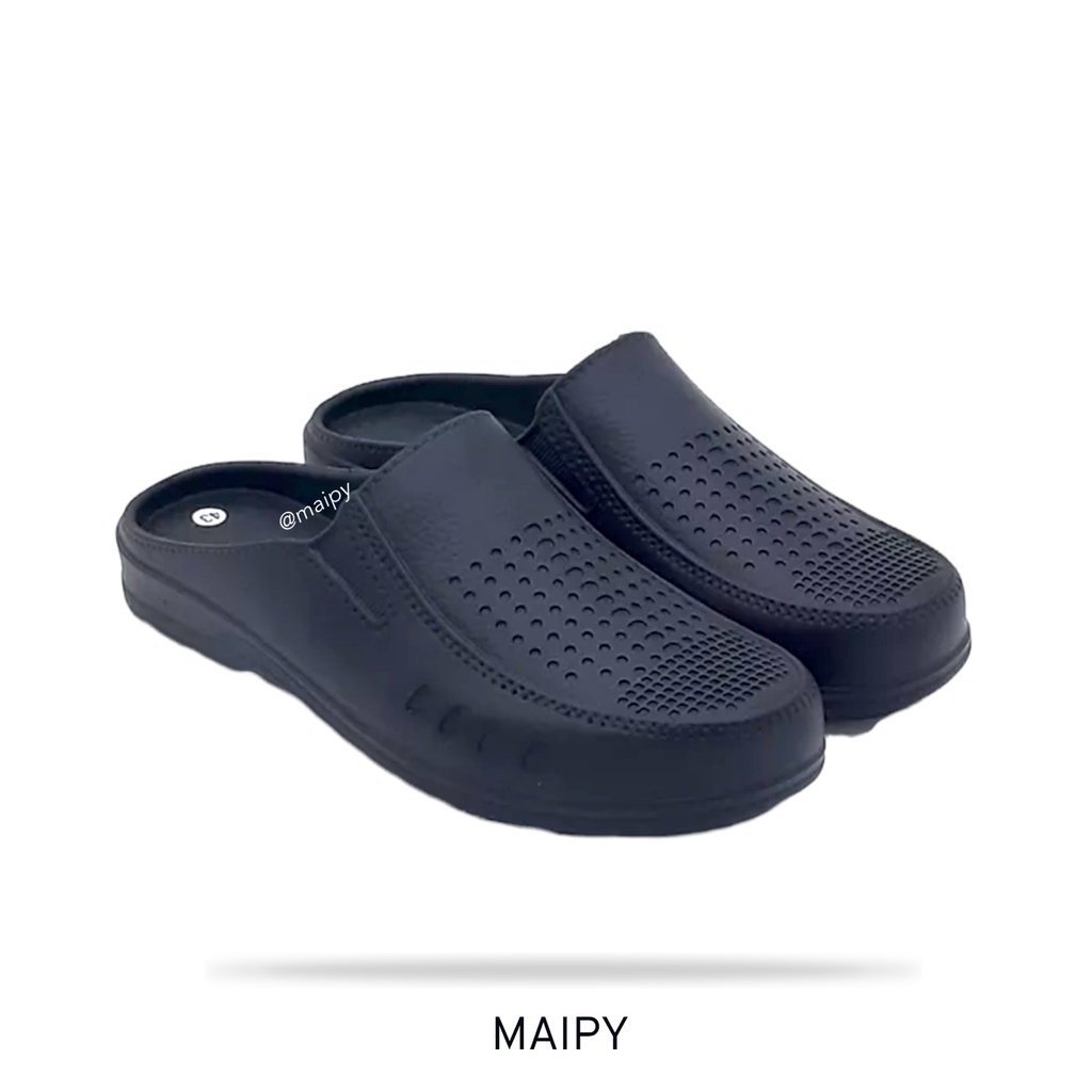Dép sục lười bít mũi nam lỗ tổ ong cao 3cm chất EVA đúc nguyên khối siêu nhẹ đi mưa Maipy SL052