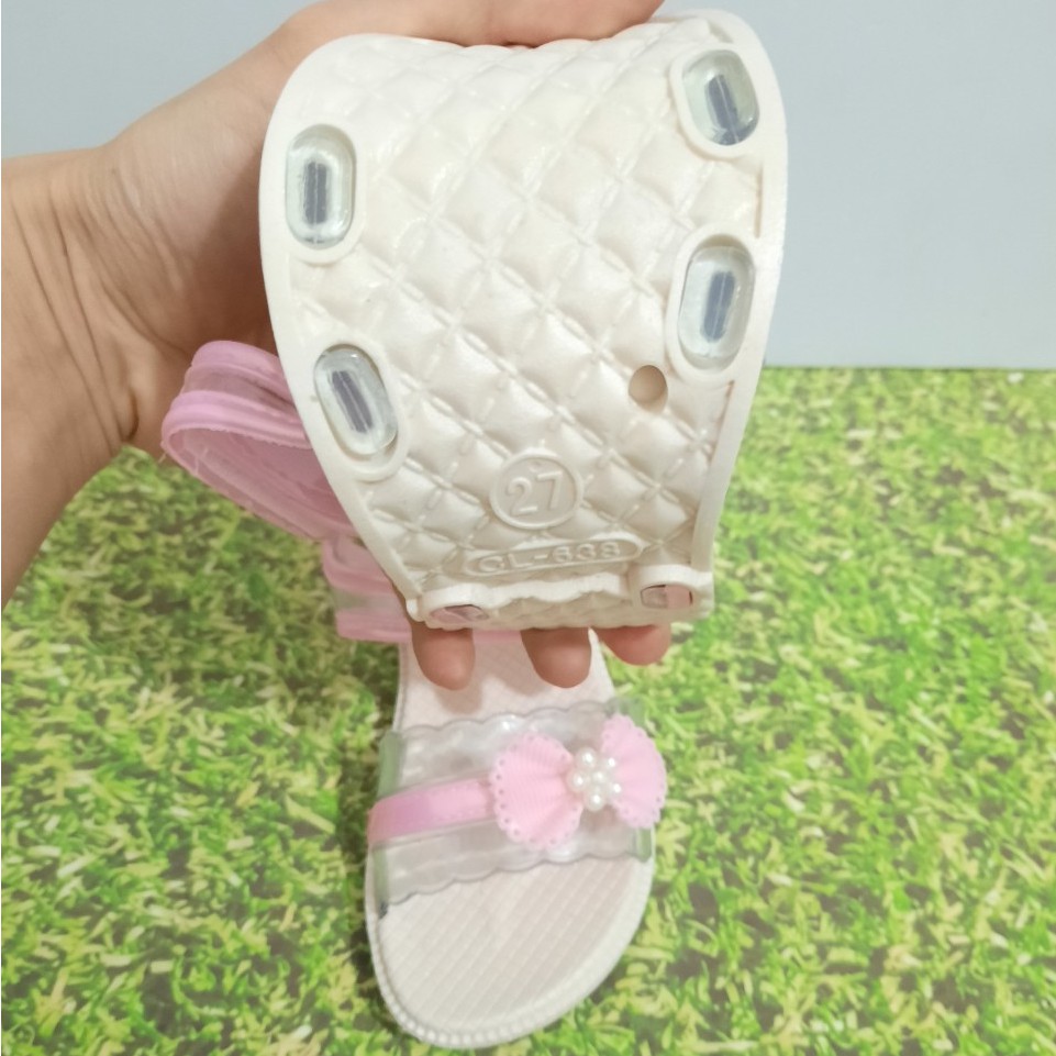 SANDAL NƠ HOA NGỌC SIÊU MỀM BÉ GÁI