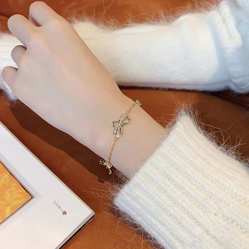Vòng Tay Đính Đá zircon Đơn Giản Thời Trang Phong Cách Hàn Quốc