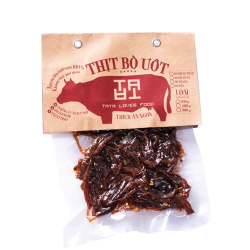 THỊT BÒ KHÔ ƯỚT TỎI - BÒ SỢI ƯỚT TỎI TATA Food loại đặc biệt Gói 200g | BigBuy360 - bigbuy360.vn