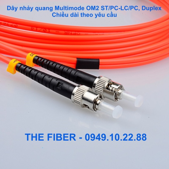 Dây nhảy quang Multimode ST/PC-LC/PC dài 1M/3M/5M/7M/10M, Duplex