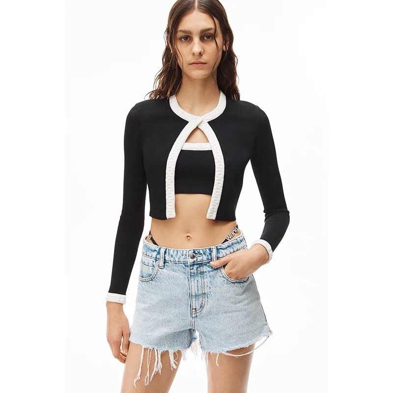 Quần short denim cao cấp thương hiệu Alexander Wang 2022 thiết kế mới độc đáo phong cách