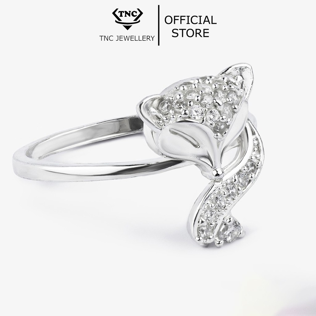 Nhẫn Bạc Hồ Ly Phong Thủy Đính Đá -Trang Sức TNC Jewellery