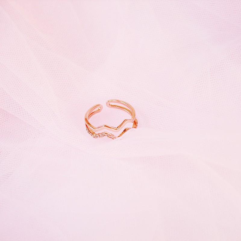 [ xả kho ] Nhẫn nữ bạc 925 N001T hình học zíc zắc hàn quốc