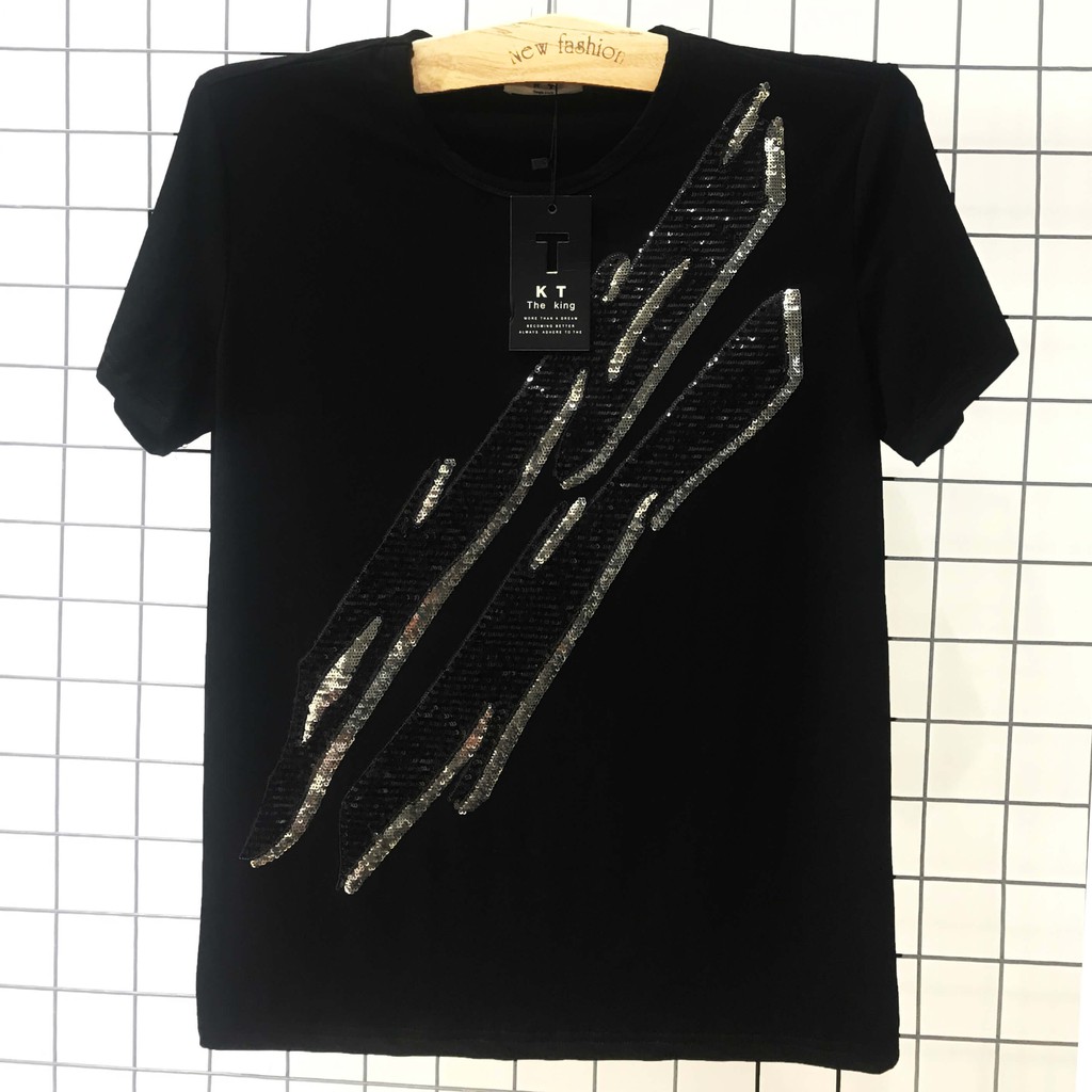 Áo cộc tay nam màu đen chất cotton 100% - Áo cộc tay nam 2019