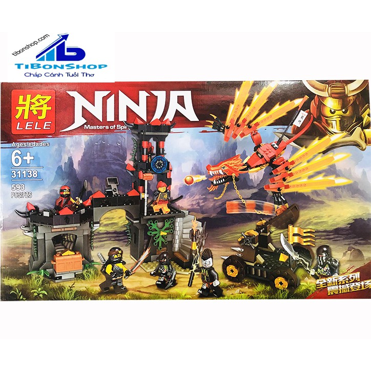 NINJAGO Cuộc Vây Hãm Ngôi Đền Lửa Thiêng-LELE 31138