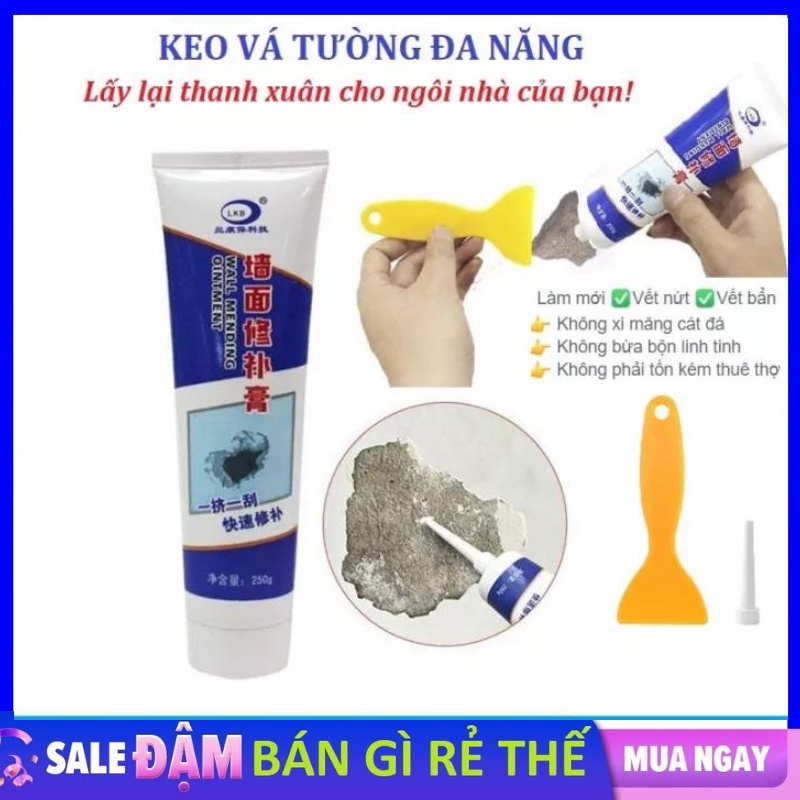 Keo vá tường/keo trám vết nứt xử lý bong tróc tường nhanh chóng hiệu quả