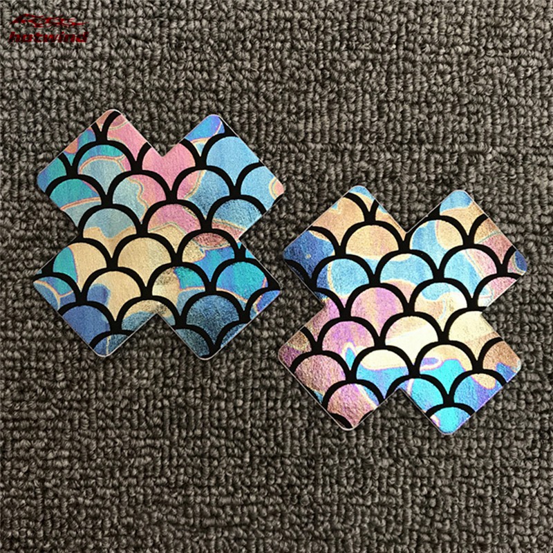 Áo ngực dán hình vảy cá đính sequin phong cách quyến rũ dành cho nữ