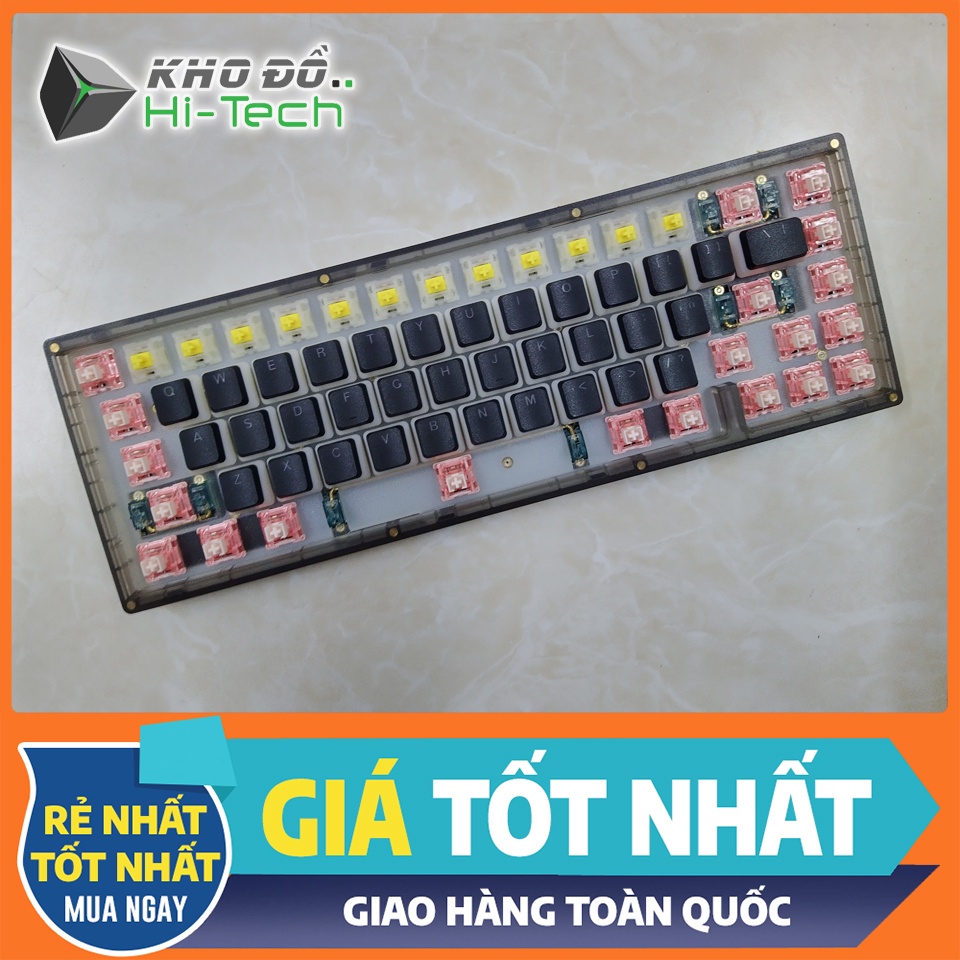 Cụm phím alpha bộ keycap Pudding đen cho bàn phím cơ (cụm phím chữ)