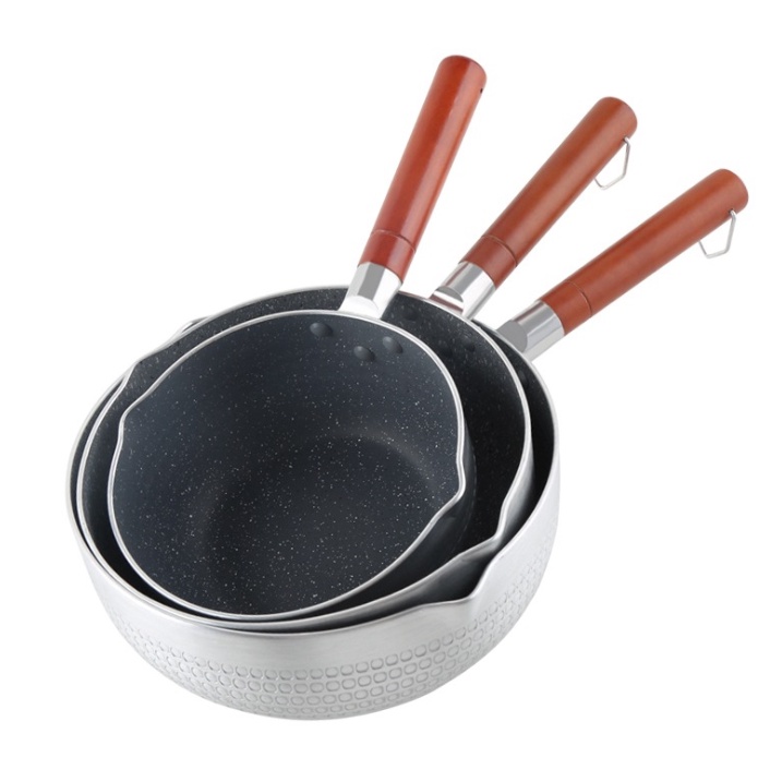 Chảo tuyết kiểu Nhật nấu bếp từ 16cm, 18cm, 20cm - chảo nấu bột,chảo chiên ngập dầu