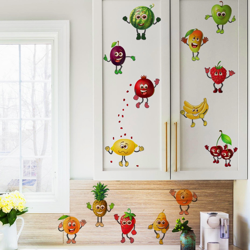 Miếng Dán Tường Trang Trí Hình Rau Củ Quả