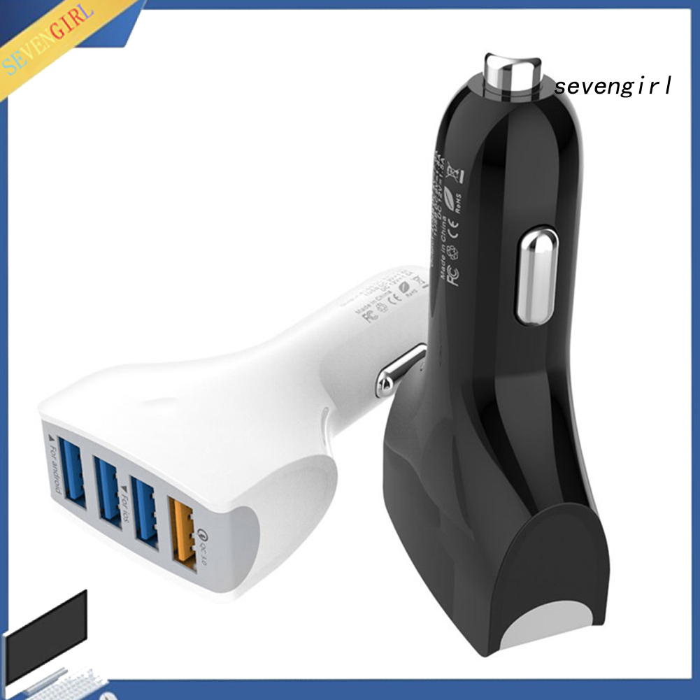 Tẩu Sạc Nhanh Qc3.0 4 Cổng Usb Cho Xe Hơi