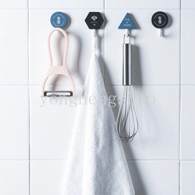 Set 3 Móc Treo Chìa Khóa Dán Tường Tự Dính Phong Cách Bắc Âu Dùng Cho Nhà Bếp/Phòng Tắm