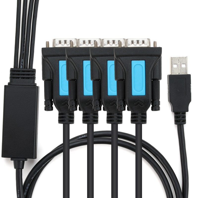 Cáp Chuyển Đổi 4 Cổng Usb Sang Serial Rs232 Db9 Đực Sang Male Cho Máy In Pl2303 | BigBuy360 - bigbuy360.vn