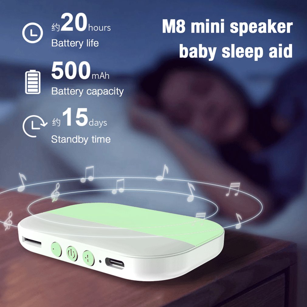 Loa Mini M8 Không Dây Hỗ Trợ Giấc Ngủ Cho Bé