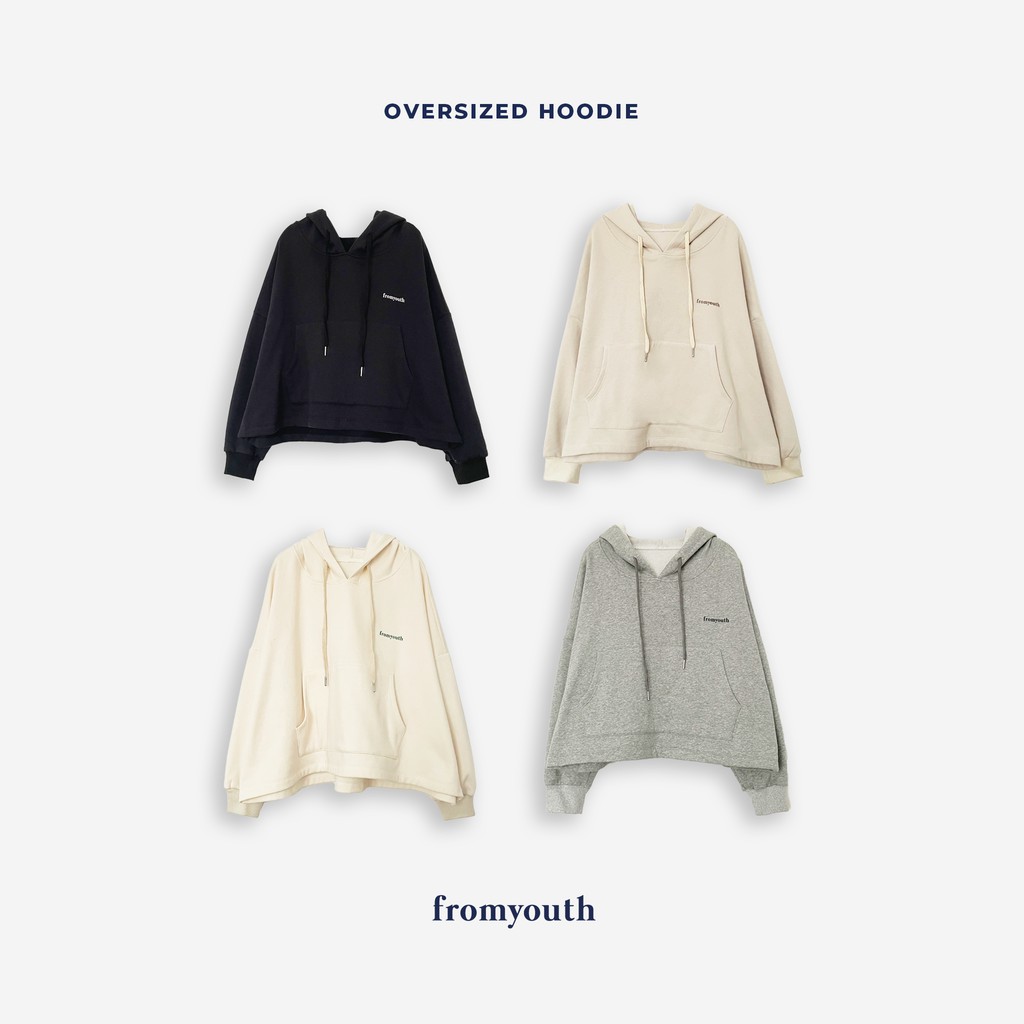 Set hoodie nỉ in chữ Naked by V -  FromYouth