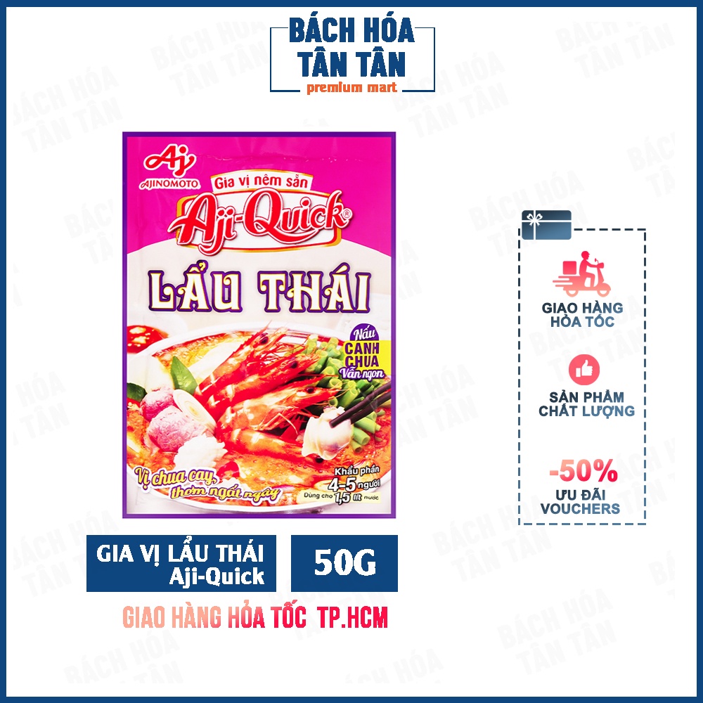 Gia vị nấu lẩu Thái AjiQuick, gói 50g (date luôn mới)