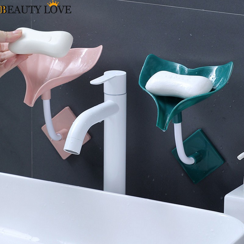 Khay Đựng Xà Phòng Gắn Tường Hình Đuôi Cá Voi Sáng Tạo Có Tay Cầm Có Thể Điều Chỉnh Tiết Kiệm Không Gian