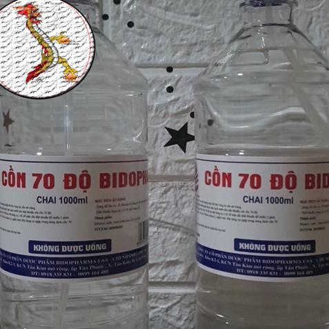 [COMBO 2 CHAI] CỒN ETHANOL 70 ĐỘ, Nước rửa tay khô diệt khuẩn ( SP CTY DƯỢC-  BIDOPHARMA) CHAI 1L