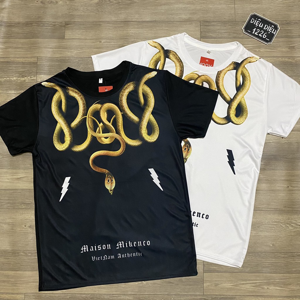 ÁO PHÔNG MIKENCO HÓT HÍT HỌA TIẾT RẮN ĐEN TRẮNG CHẤT VẢI THUN LẠNH IN HÌNH 3D CAO CẤP kèm ảnh thật | BigBuy360 - bigbuy360.vn