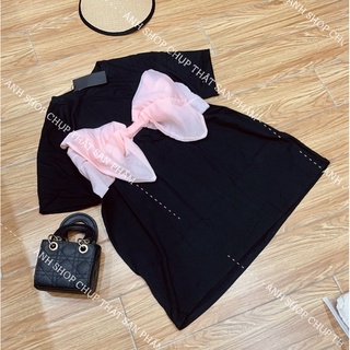 Áo váy nơ to ( kèm ảnh thật shop chụp )
