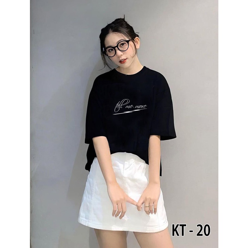 Áo Phông Unisex Phông Chữ Nghiêng Nổi Bật Cá Tính