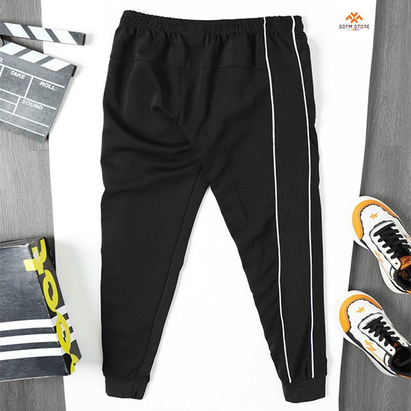 Quần Jogger thể thao nam hàng cao cấp , chất thun poly dày dặn, 2 sọc kẻ Sofm Store | BigBuy360 - bigbuy360.vn