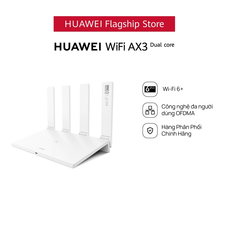 Bộ Định Tuyến HUAWEI Wifi AX3 (CPU 2 Nhân) | 3000 Mbps | Wi-Fi 6+