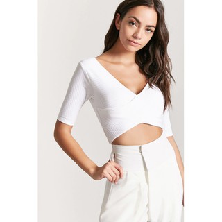 Áo croptop đắp chéo ngực F21 auth