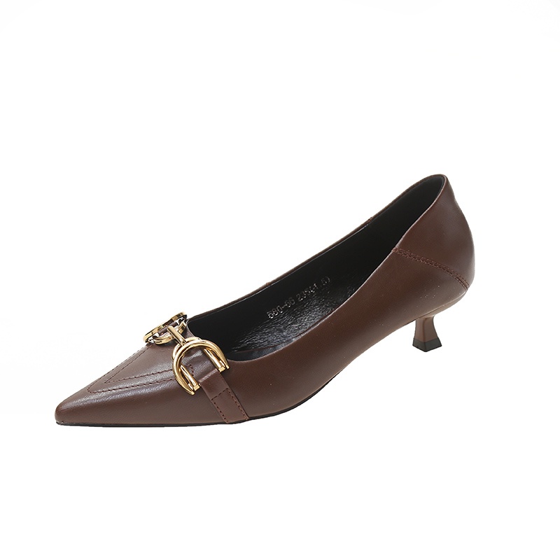 Giày Cao Gót Mũi Nhọn Phong Cách Retro Mới Cho Nữ