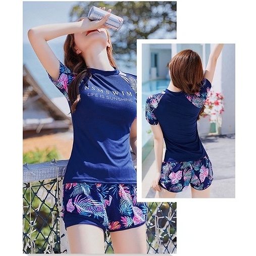 Bộ Đồ Bơi Hai Mảnh Phong Cách Hàn Quốc Thời Trang Đi Biển Quyến Rũ Cho Nữ