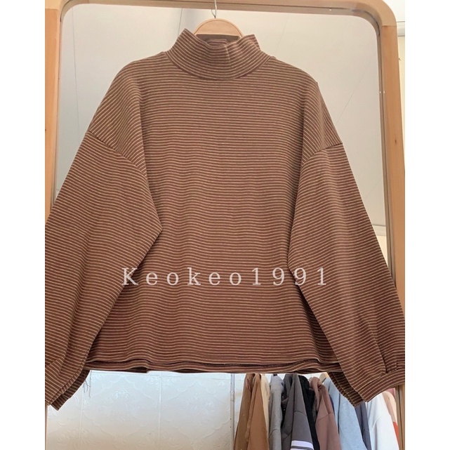 ❤️ ÁO KẺ CỔ CAO TAY BỒNG CỰC XINH ẢNH THẬT _keokeo1991_