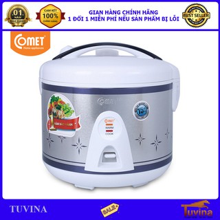 Nồi cơm điện comet 1.8 lít cm8018 - nắp gài - hàng chính hãng