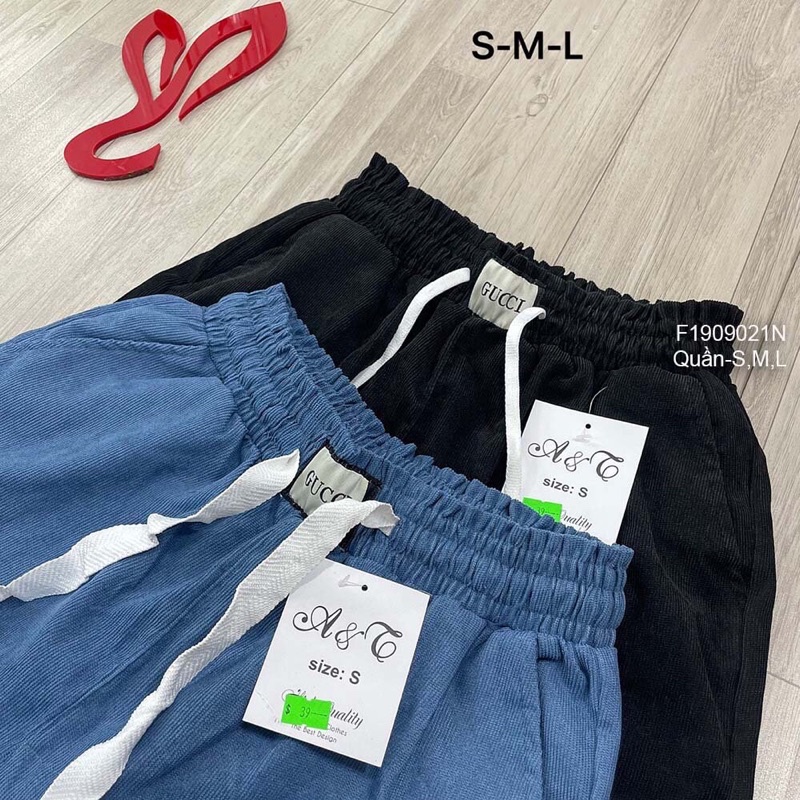 Quần dài bag gy lưng thun tem trắng bo ống TT2009