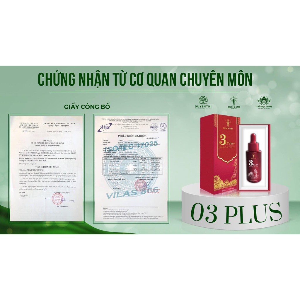 Bách Y Sâm 03 Plus 20ml - Bạch Linh 3 Chuyên Nám (Mẫu Mới)