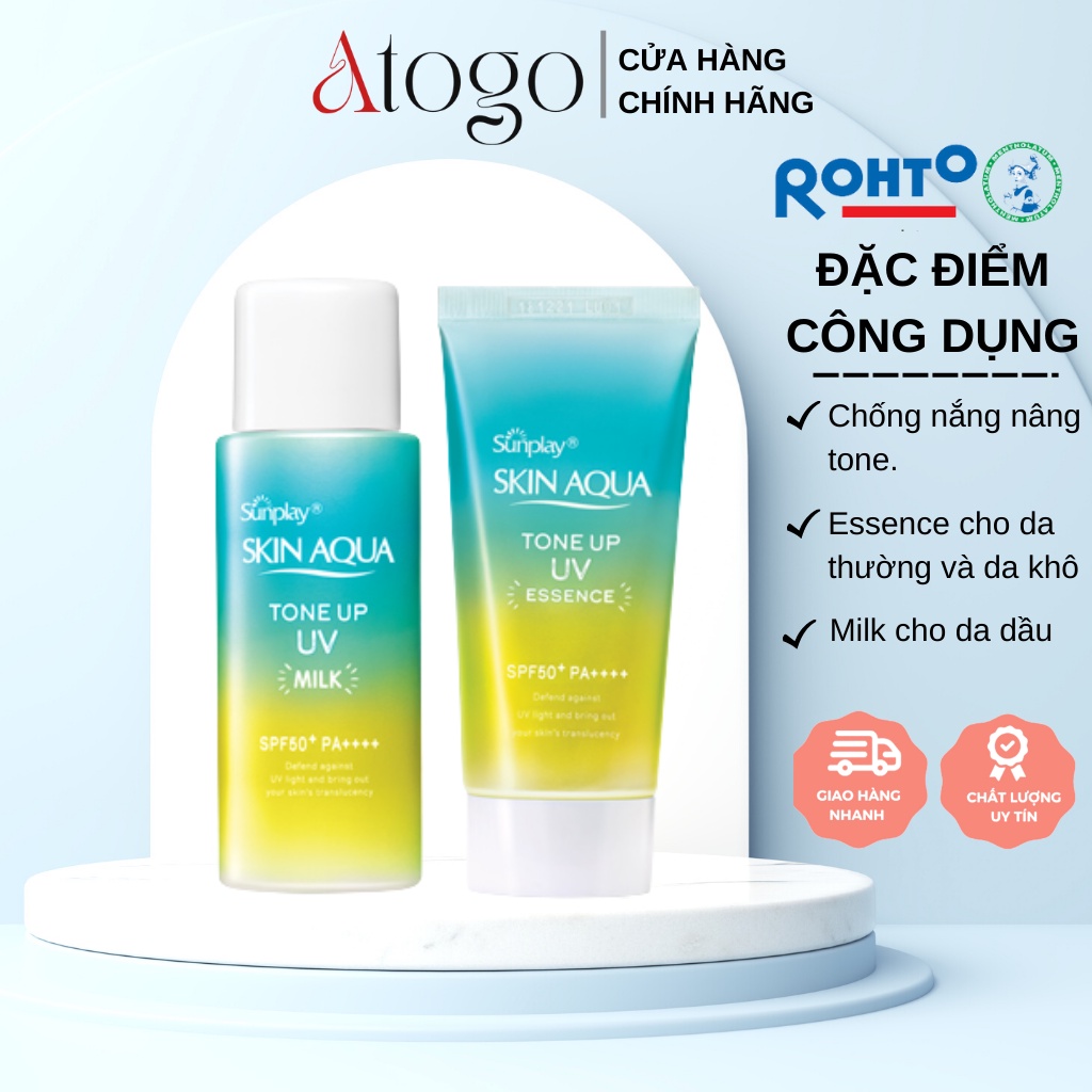 Kem Chống Nắng Nâng Tông Sunplay Skin Aqua Tone Up Uv Mint Green 50g