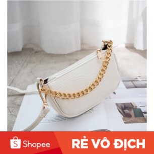Túi đeo chéo, túi kẹp nách vân cá sấu phối xích vàng thời trang Hàn Quốc KN04 - Túi xách Chip Xinh | BigBuy360 - bigbuy360.vn