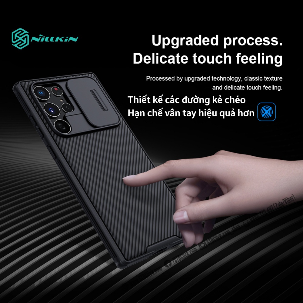 ỐP LƯNG SAMSUNG GALAXY S22 5G - S22 PLUS 5G - S22 ULTRA 5G NILLKIN CAMSHIELD PRO BẢO VỆ CAMERA CHÍNH HÃNG