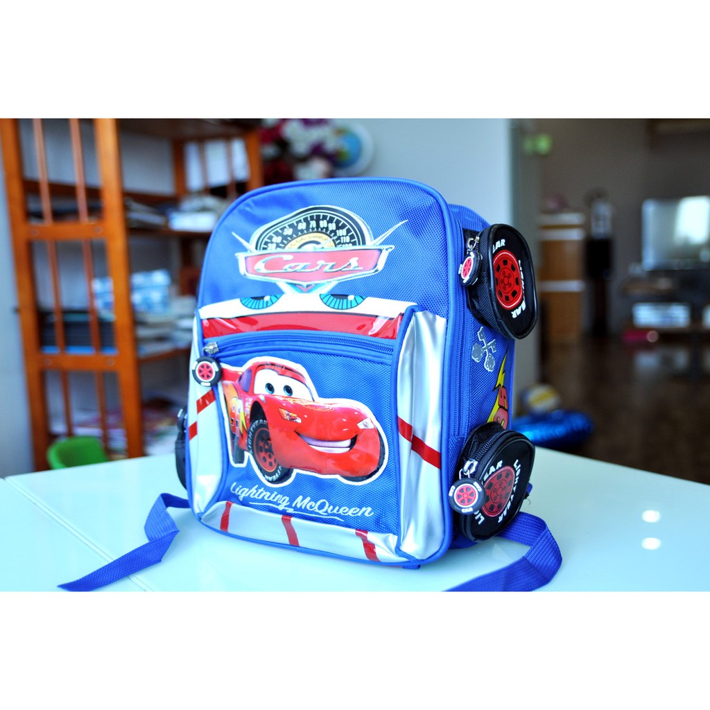 Ba lô bé trai MCqueen F5 cho bé mẫu giáo màu xanh - Balo trẻ em