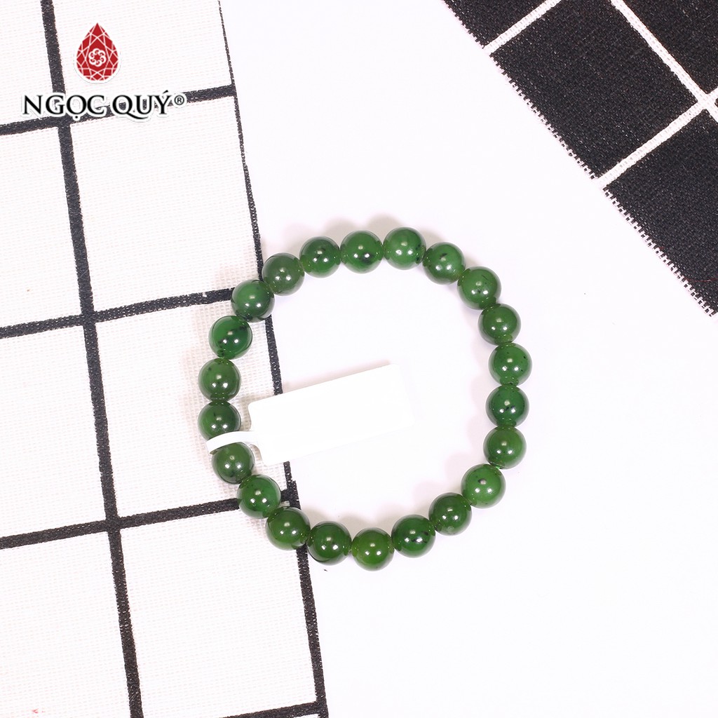 Vòng tay đá ngọc bích thiên nhiên Nephrite mệnh hỏa, mộc - Ngọc Quý