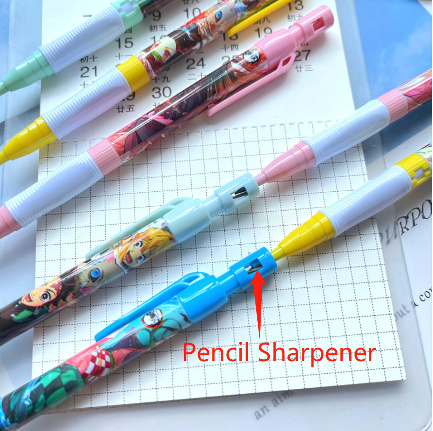 Set 4 Bút Chì Ngòi 2.0Mm Sanrio Mymelody Kuromi Cinnamoroll Pompom Purin Dễ Thương